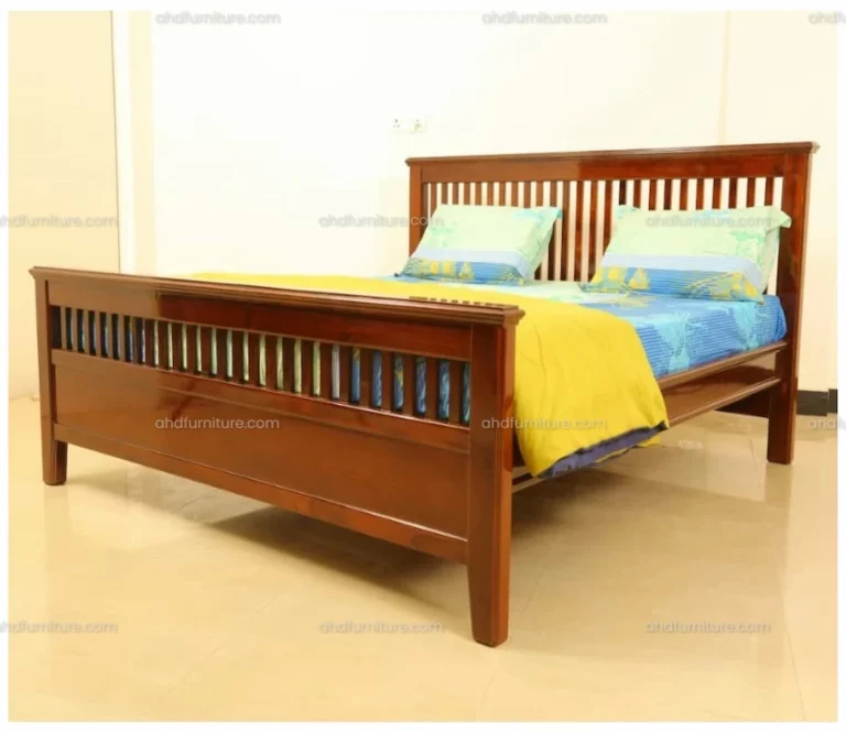 Panama Queen Size Bed In Mahogany Wood