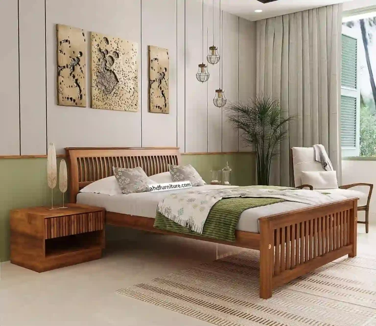 Prada Queen Size Bed In Mahogany Wood