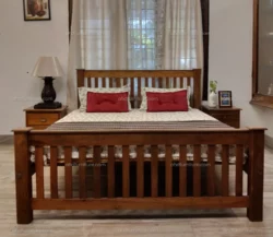 Reaper King Size Bed in Mahogany Wood
