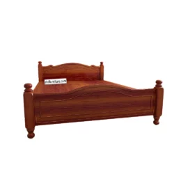 Trend Queen Size Bed In Mahogany Wood