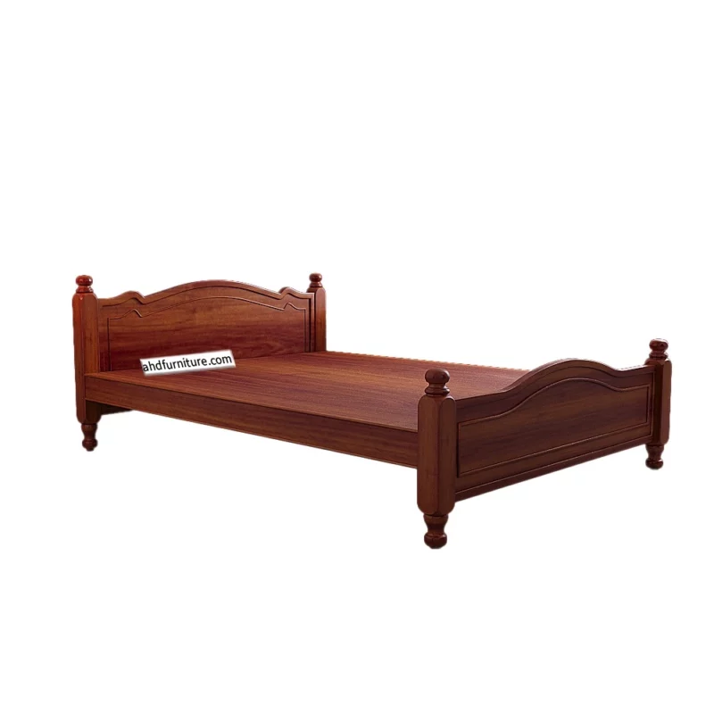 Trend Queen Size Bed In Mahogany Wood