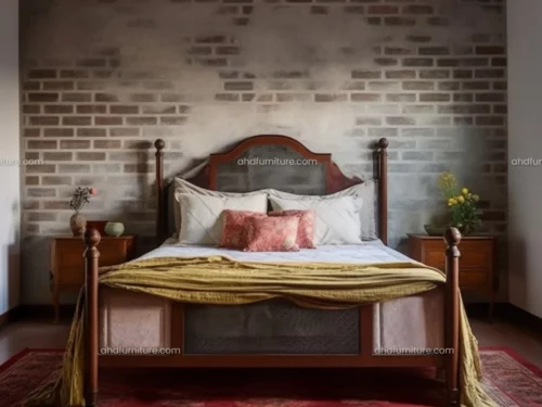 Amalfiee King Size Poster Bed In Hard Wood