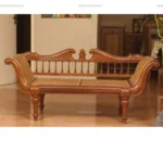 Athens Diwan Cot with Cane In Teak Wood