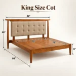 Forte King Size Upholstery Fabric Head Board Cot Measurement