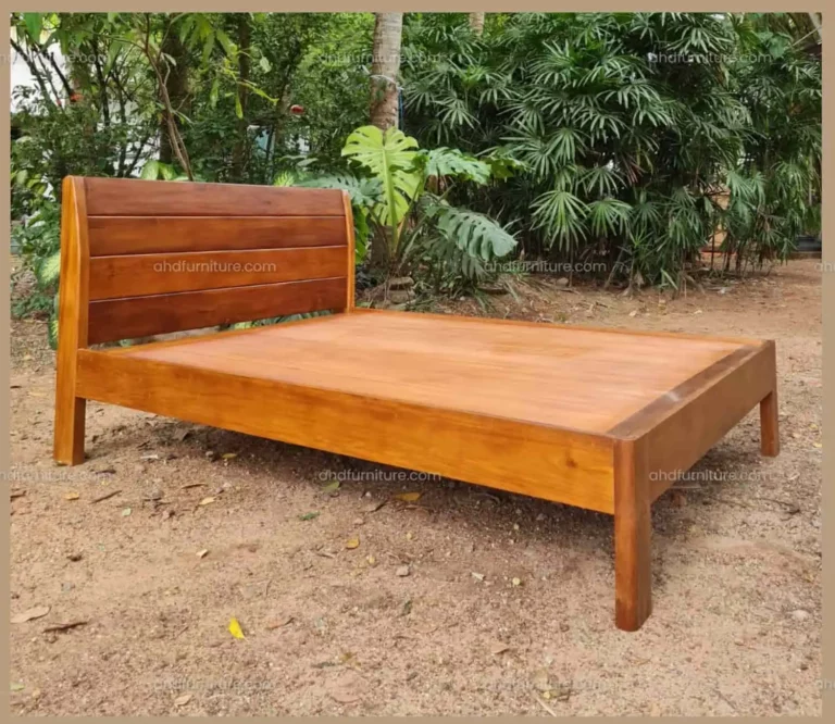 Liam Queen Size Bed In Mahogany Wood