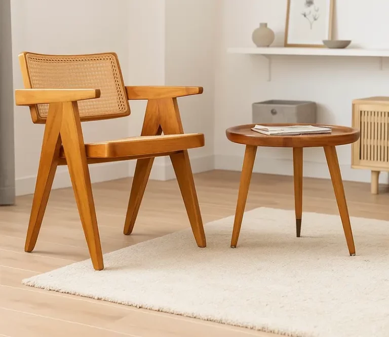 Nox Arm Chair With Cane In Imported Teak Wood (3)