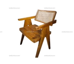 Nox Arm Chair With Cane In Imported Teak Wood