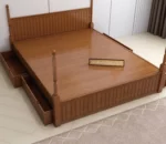 Tehran King Size Poster Bed With Storage In Teak Wood