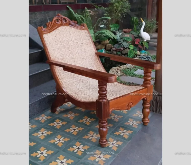 Soul Easy Chair with Cane Weaving In Teak Wood