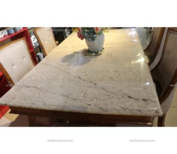 Marble top dining table 26