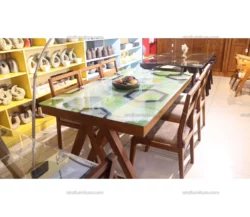 Glass dining table 6 seater 21