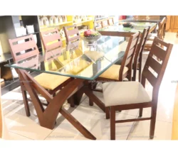Glass dining table 6 seater 18