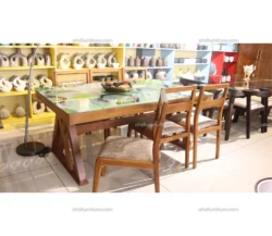 Glass dining table 6 seater 19