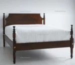 Leeds Queen Size Poster Cot In Mahogany Wood