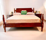 Leeds Queen Size Poster Cot In Mahogany - Image 3