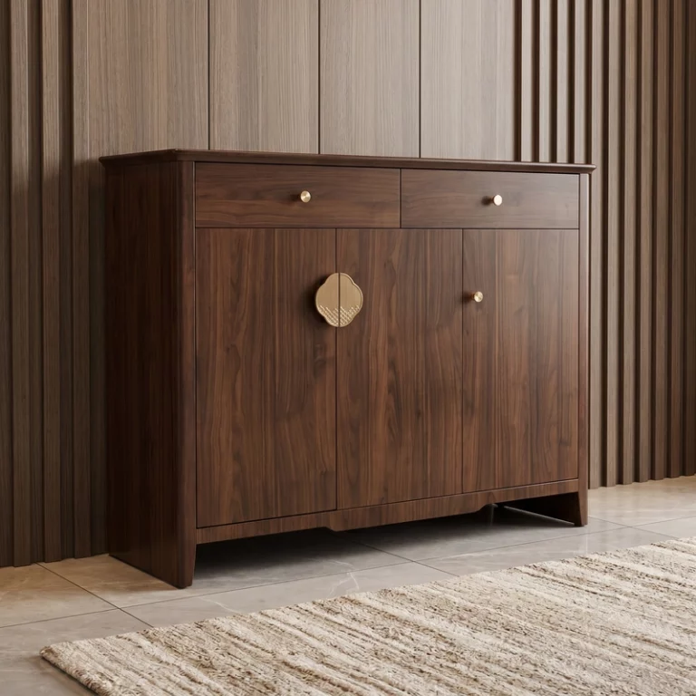 Hitachi Shoe Rack In Teak Wood