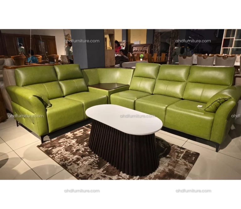 Alvin Corner Leather Sofa Set