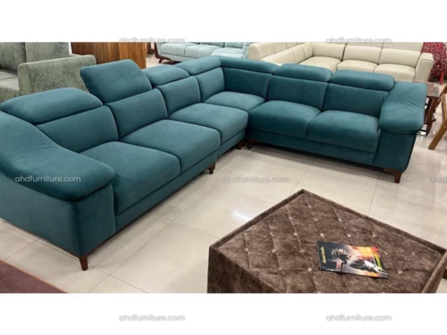 Jean Fabric Corner Sofa Set with Adjustable Head Rest