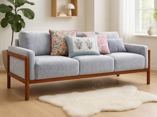 dimple 3 seater teak wood wooden sofa (3)