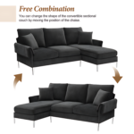 Carolina Spring L Shape Sofa - Fabric, L Shaped - Image 16