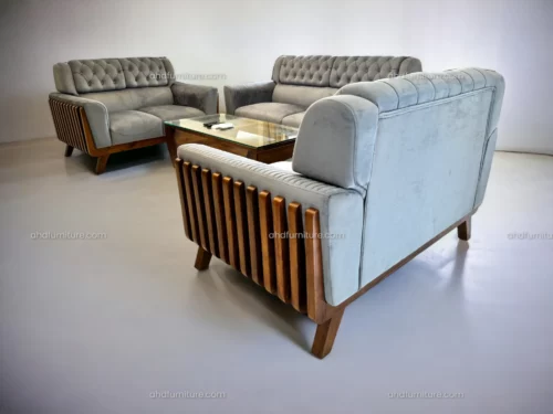 Bistro Chesterfield Fabric Sofa Set 3+1+1 Seater