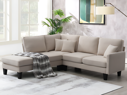 Gladia Foam Wooden Sofa Set