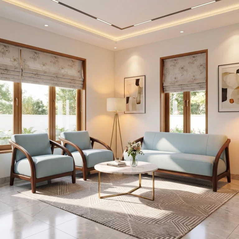 Madrid Wooden Sofa 3 Seater 6