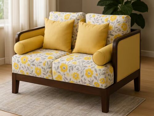 Michelle Teak Wood Sofa 2 seater (2)