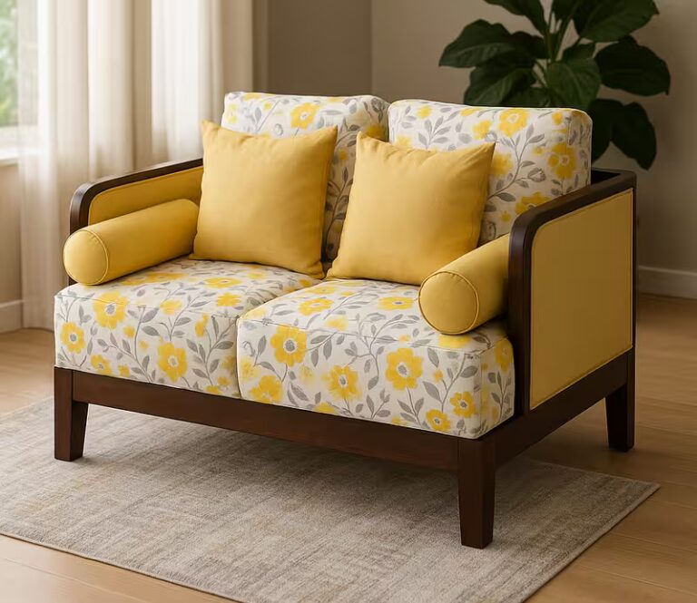 Michelle Teak Wood Sofa 2 seater (2)