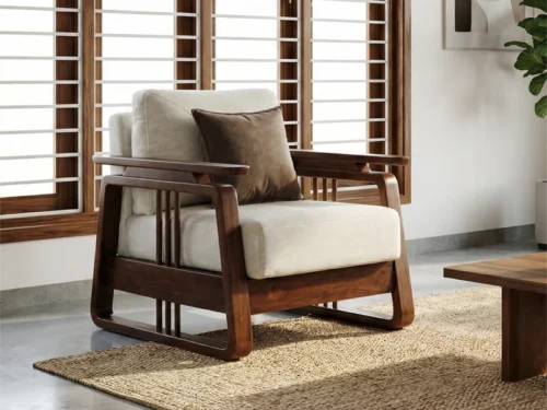 Rapa Wooden Sofa Set 1 seater with interior_result