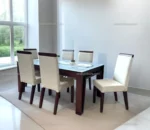Passcore 6 Seater Dining Table In Mahogany Wood (Table Only)