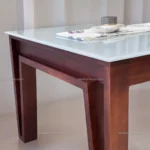 Passcore 6 Seater Dining Table ( Table Only ) In Mahogany Wood - Image 5