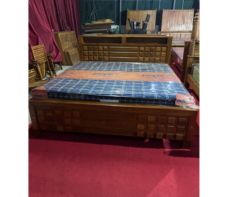 J1 Wooden Cot King Size Bed In Teak Wood