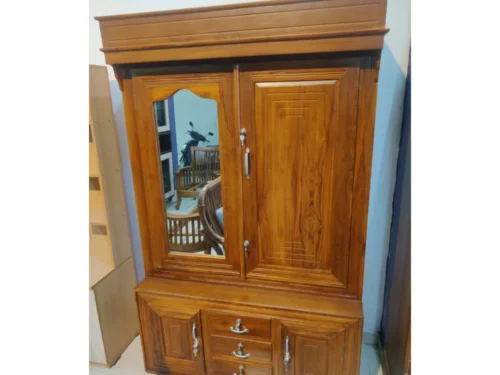 Liana 2 Door Wooden Wardrobe In Teak Wood -G2