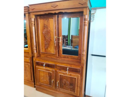 Fuji 2 Door Wooden Wardrobe in Teak Wood - G2