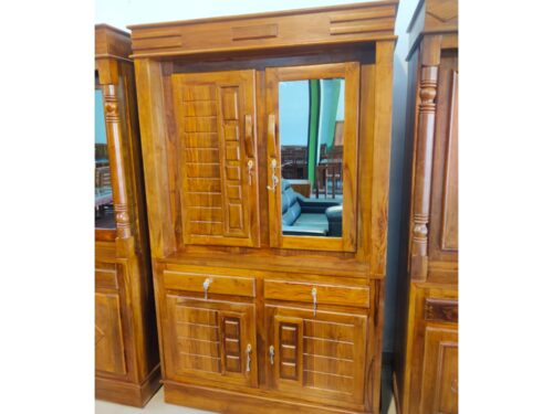 Leica 2 Door Wooden Wardrobe in Teak Wood - G2