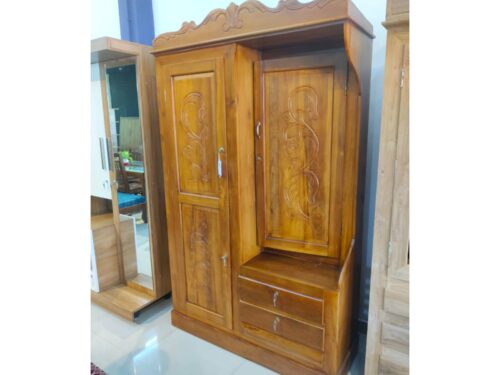 Kodak 2 Door Wooden Wardrobe In Teak Wood