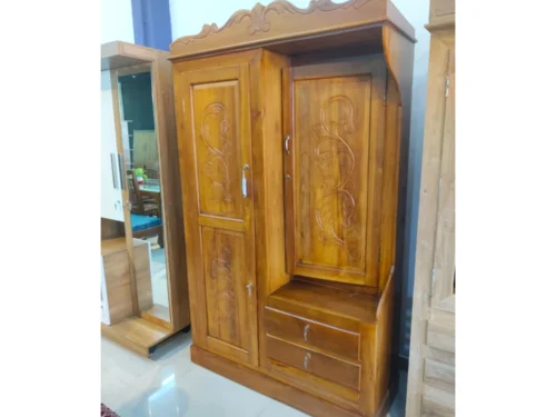 Kodak 2 Door Wooden Wardrobe In Teak Wood
