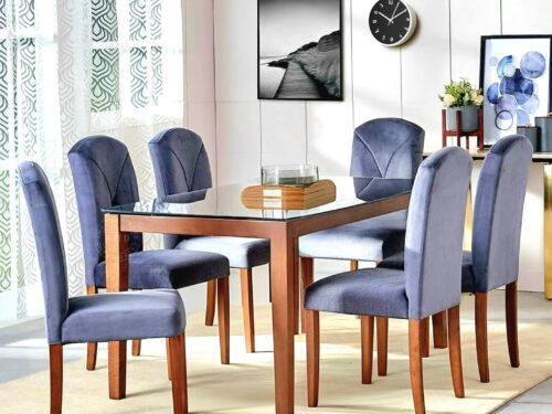 Armona Wooden Dining Table Set In Teak Wood