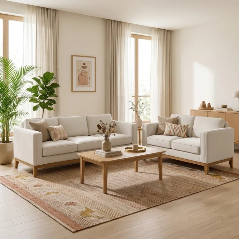 Verna Teak Wooden Sofa Set