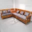 Jeta Corner Wooden Sofa Set In Wood