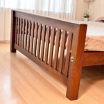 David Teak Wood Queen Size Non Storage Bed - Image 9