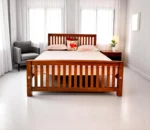 David Queen Size, Mahogany Wood, Reaper design on Head and Leg side