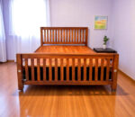 David Teak Wood Queen Size Non Storage Bed - Image 6