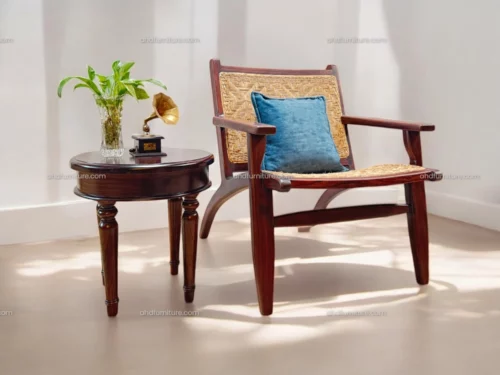 Brando Wooden Arm Chair In Rosewood