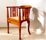 Hope Wooden Arm Chair In Teak Wood - Teak Wood - Image 5