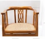 Hope Wooden Arm Chair In Teak Wood - Teak Wood - Image 8