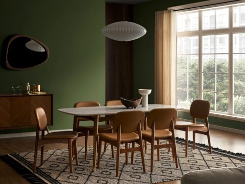 Parma 6 Seater Wooden Dining Table Set In Wood