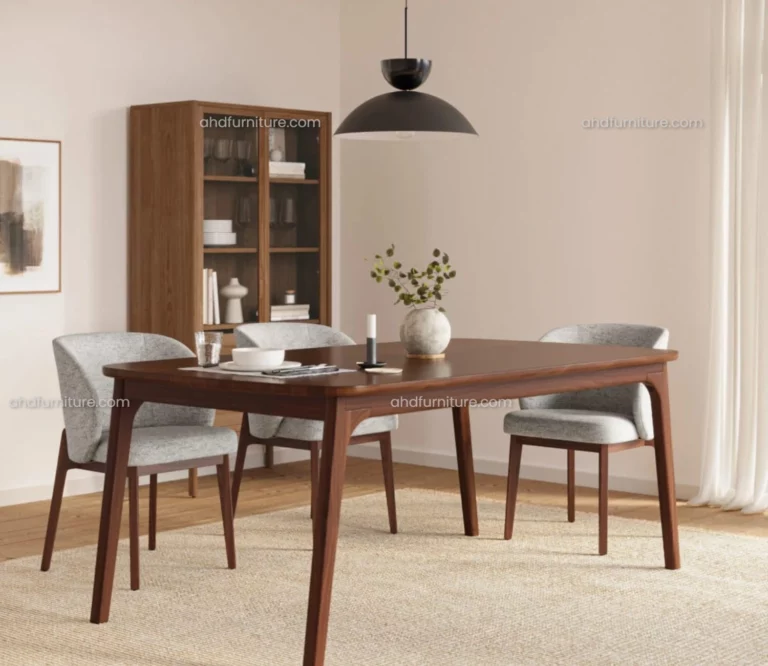 Turin 6 Seater Wooden Dining Table Set In Wood