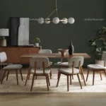 Verona 6 Seater Wooden Dining Table Set In Wood